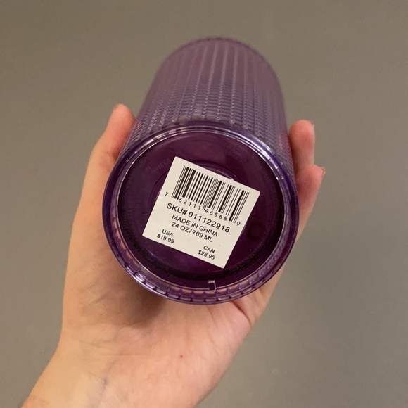 Starbucks Purple & Rosegold Ombré Grid Tumbler Cup - Picture 2 of 4